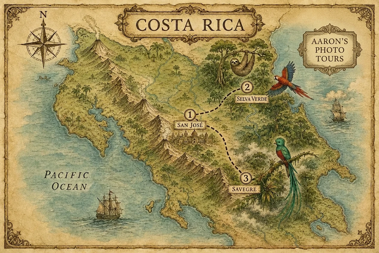 Costa Rica Wildlife Photography Tour — Quetzals, Sloths & Hummingbirds ...